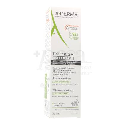 A-DERMA EXOMEGA ALLERGO BALSAMO EMOLIENTE ANTI-RASCADO 200 ML