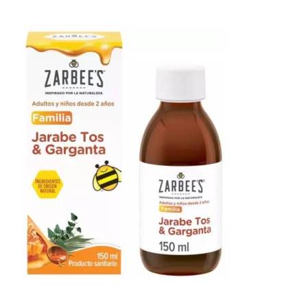 XAROPE PARA A TOSSE E GARGANTA DA FAMÍLIA ZARBEES 1 FRASCO 150 ML