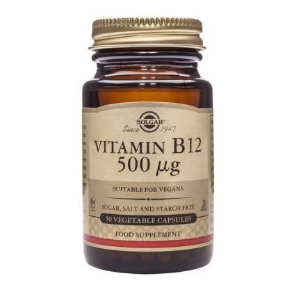 Vitamina B12 500mg 50 Caps Solgar