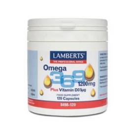 Ômega 3-6-9 1200mg + Vitamina D3 120 Caps 8498 Lamberts