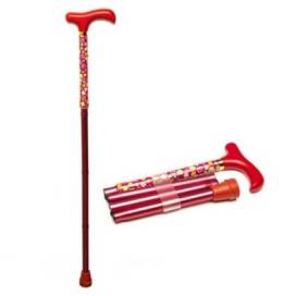 Folding Crutch Perla Saten Rojo R.600084