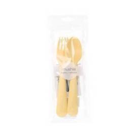 Mushie Tenedor Y Cuchara Infantil Soft Daffodil Ref 47897