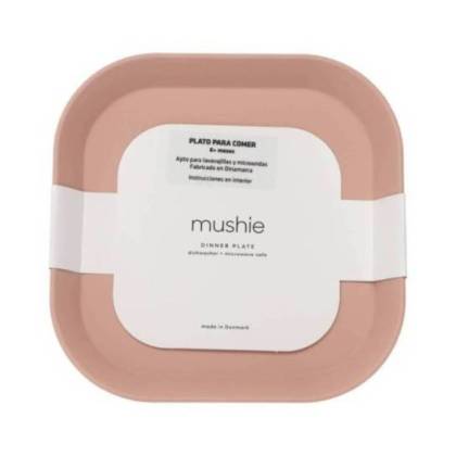 Mushie Plato Cuadrado Infantil 6m+ Blush 2 Uds Ref. 47886