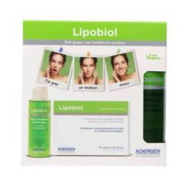 Adergen Lipobiol Gel Limpador Pele Oleosa 100 Ml + Complemento Alimenticio 60 Cápsulas Promo