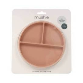 Mushie Silikon-saugplatte Mit Fächern Blush 6m+