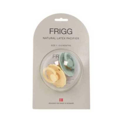 Frigg Latex Pacifier Seafoam + Pale Daffodil 2 Units Size 1 0-6m