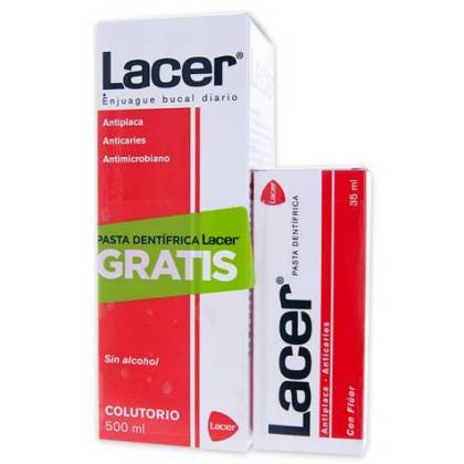 Lacer Colutório 500ml+ Gel Dentífrico 35 Ml Promo