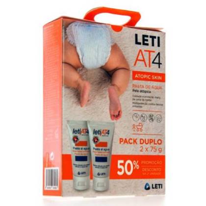 Leti At4 Crema Pañal Pasta Al Agua 2x75 ml Promo