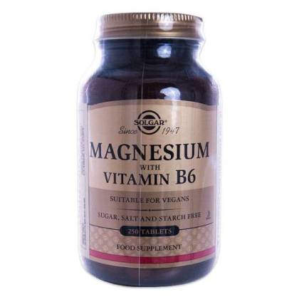 Solgar Magnesium Vitamin B6 250 Comp