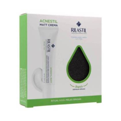 Rilastil Acnestil Matt Crema 40 ml Esponja Konjac Promo