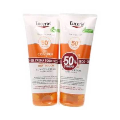 Eucerin Solar Gel-Creme Spf50+ Ultra Ligera 2x200 ml Promo