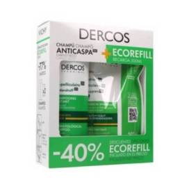 Dercos Dry Anti-Dandruff Shampoo 390ml + Ecorefill 500ml Promo