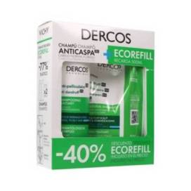 Dercos Champu Anticaspa Grasa 390ml + Ecorefill 500ml Aktion