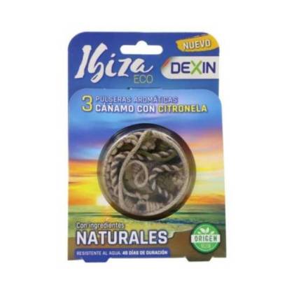 Dexin Ibiza Eco-Armband mit Citronella 3 Einheiten