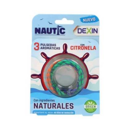 Dexin Pulseira Nautic Com Citronela 3 Unidades