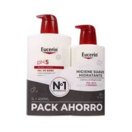 Eucerin Gel de Banho Ph5 1l + 400ml Promoção