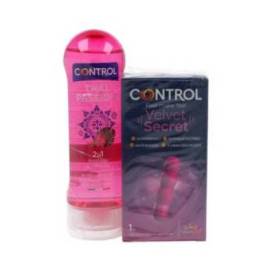 Control Velvet Secret Mini-stimulator 1 Einheit + Control Thailändische Leidenschaft Massage-gel 200 Ml Promo