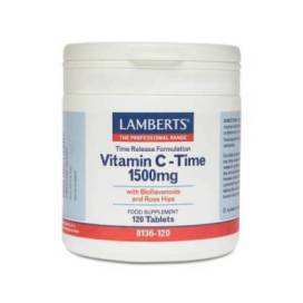 Vitamina C 1500mg Bioflavonóides Retardados 120 Comps Lamberts