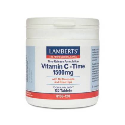 Vitamina C 1500mg Bioflavonóides Retardados 120 Comps Lamberts