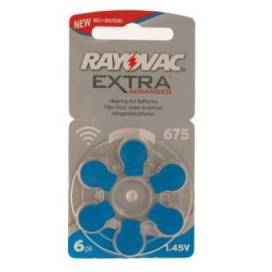 Rayovac Baterias Para Aparelhos Auditivos Extra 675 Azul 6 Unidades