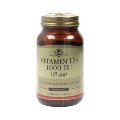 Solgar Vitamina D3 1000 Ui 25 Mcg 100 Caps Masticables