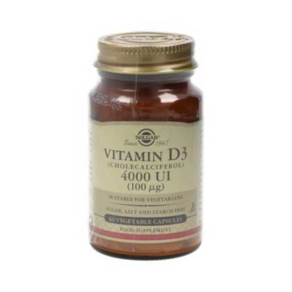 Solgar Vitamin D3 4000ui 60 Kapseln 100mcg