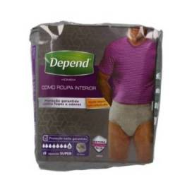 Depend Pants Super Homem Tamanho L-xl 95-150 Cm 9 Unidades