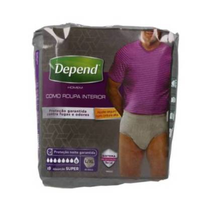 Depend Pants Super Mann Größe L-xl 95-150 Cm 9 Einheiten