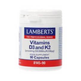 Vitamin D3 + K2 90 Capsules 8145-90 Lamberts