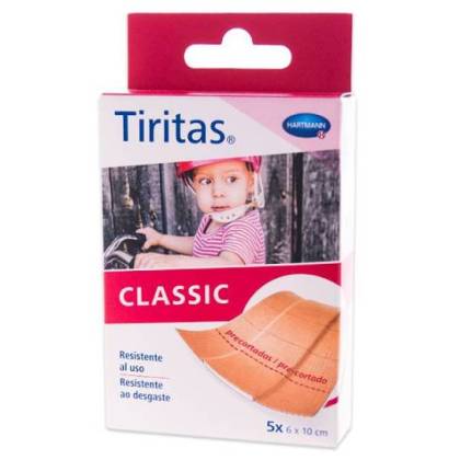 Tiritas Classic Vorgeschnitt Pflaster 6x10 Cm 5 Einheiten Hartmann