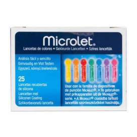 Microlet Farbige Lanzetten 25 Einheiten