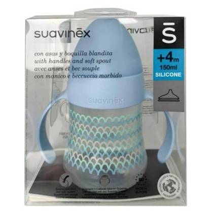 Suavinex Biberão Com Alças Silicone +4m 150 Ml