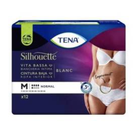 Tena Silhouette Blanco Cintura Baja T-m 12 Uds