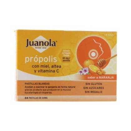 Juanola Propolis Honig Altea Vitamin C Orangengeschmack 24 Tabletten