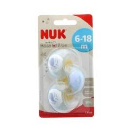 Nuk Latex Schnuller Nukete Blau Größe 2 6-18m 3 Einheiten