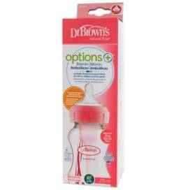 Dr Browns Options+ Biberão Boca Larga Rosa 270 Ml 0m+