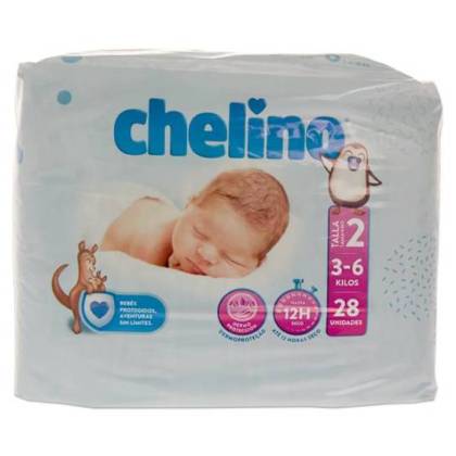 Chelino Love Fraldas Tamanho 2 3-6kg 28 Unidades