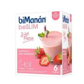 Bimanan Beslim Batido Sabor Fresa 6 Sobres