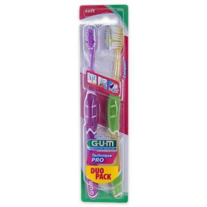 Gum 1525 Technique Pro Soft Zahnbürste für Erwachsene, 2 Einheiten