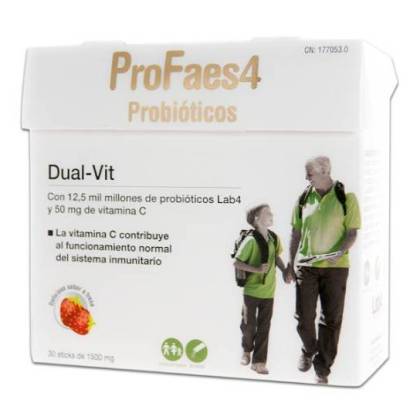 Profaes4 Dual Vit 30 Sticks Sabor Fresa