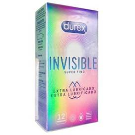 Durex Preservativos Invisíveis Extra Lubrificados 12 Unidades