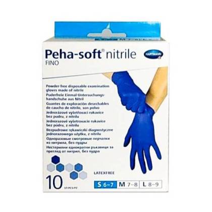 Guantes Pehasoft Nitrilo Fino Talla Pequeñas 10 Uds Hartmann