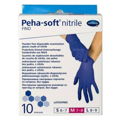 Pehasoft Guante Nitrilo Fino Talla Mediana 10 Uds