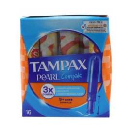 Tampões Tampax Compak Pearl Super Plus 16 Unidades