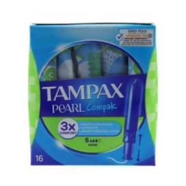 Tampones Tampax Compak Pearl Super 16u