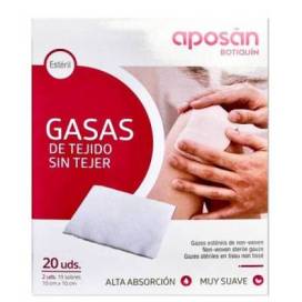 Aposan Gasa Esteril Tejido Sin Tejer Compresas 10x10 Cm 20 Gasas