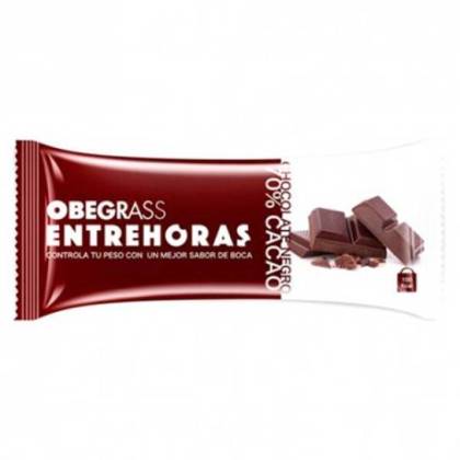 Obegrass Entrehoras Barritas 30 g Chocolate Negro 20 Uds