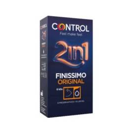 Control Kondome Finissimo 2 In 1 + Lube Gel 6 Einheiten