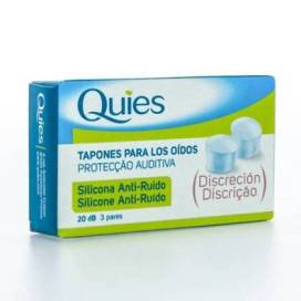 Quies Tampões Para Ouvidos Silicone Antiruido 6 Unidades