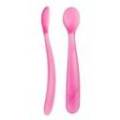 Chicco Silicone Spoon Pink 6m+ 2 Units